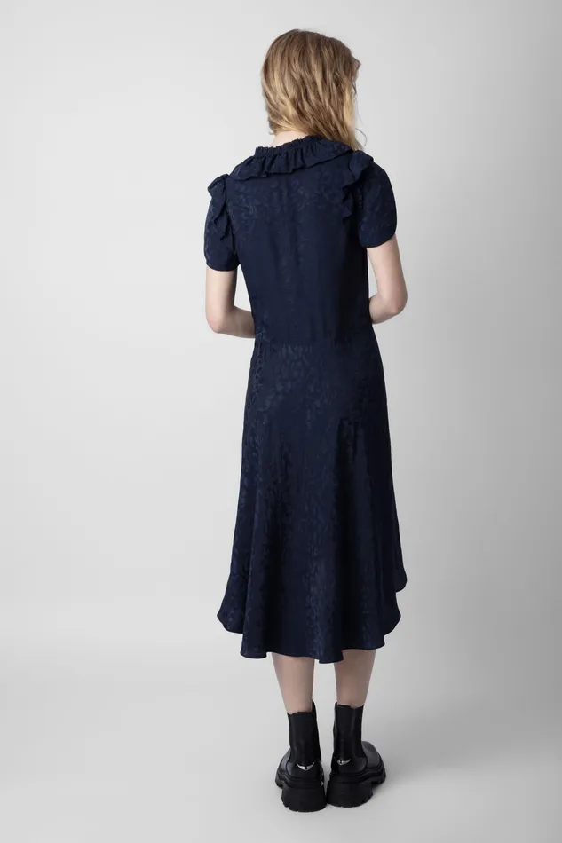 Zadig and Voltaire Dresses ROBERTY JAC LEO NAVY 8211 Women