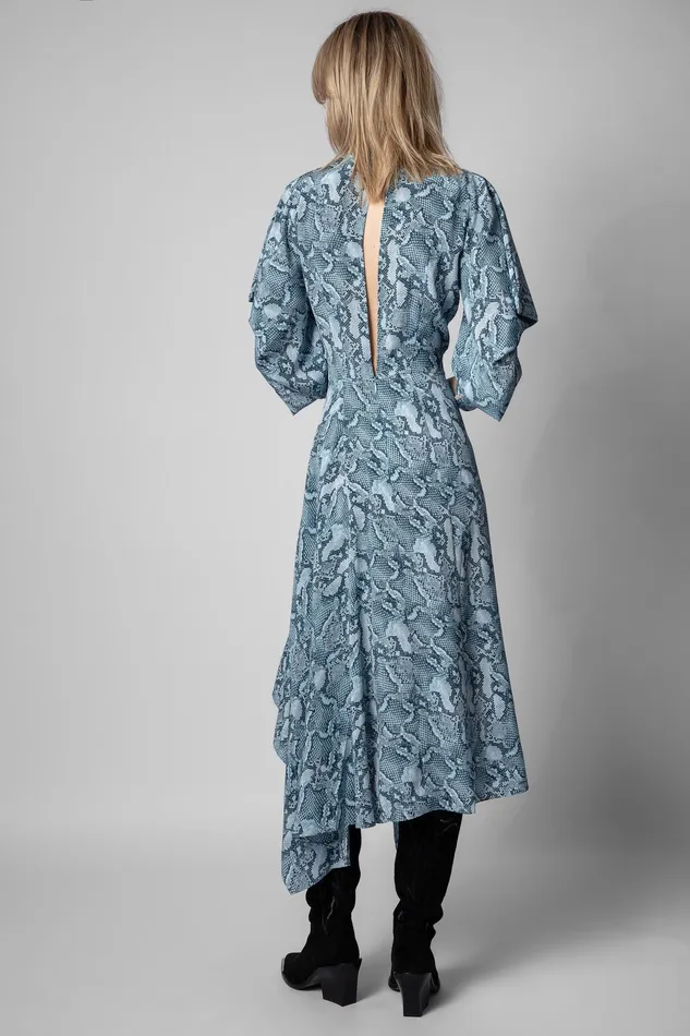 Zadig and Voltaire Dresses ROY WILD DRESS BLUE MIX 8211 Women Zadig and Voltaire Dresses ROY WILD DRESS BLUE MIX 8211 Women