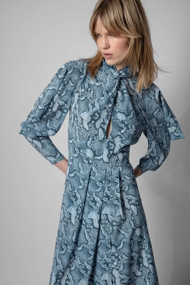 Zadig and Voltaire Dresses ROY WILD DRESS BLUE MIX 8211 Women Zadig and Voltaire Dresses ROY WILD DRESS BLUE MIX 8211 Women