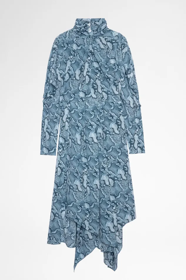 Zadig and Voltaire Dresses ROY WILD DRESS BLUE MIX 8211 Women Zadig and Voltaire Dresses ROY WILD DRESS BLUE MIX 8211 Women
