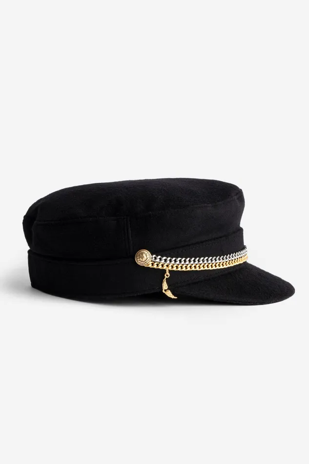 Zadig and Voltaire Hats ROCK CHAIN HAT BLACK 8211 WomenMen