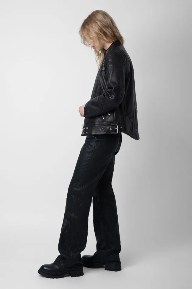 Zadig and Voltaire Jackets LILIAM LTH JKT BLACK 8211 Women Zadig and Voltaire Jackets LILIAM LTH JKT BLACK 8211 Women