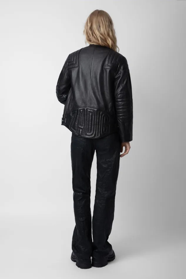 Zadig and Voltaire Jackets LILIAM LTH JKT BLACK 8211 Women Zadig and Voltaire Jackets LILIAM LTH JKT BLACK 8211 Women