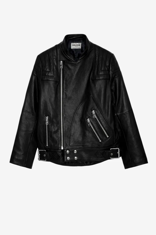 Zadig and Voltaire Jackets LILIAM LTH JKT BLACK 8211 Women Zadig and Voltaire Jackets LILIAM LTH JKT BLACK 8211 Women