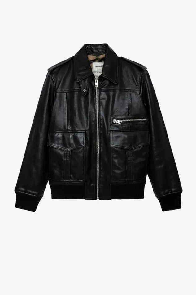 Zadig and Voltaire Jackets LUKA CUIR LISSE BLACK 8211 Women Zadig and Voltaire Jackets LUKA CUIR LISSE BLACK 8211 Women