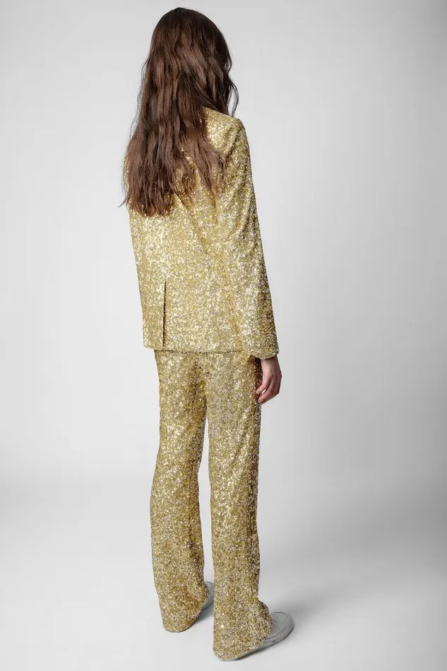 Zadig and Voltaire Jackets VERY SEQUIN JKT BUTTERCUP 8211 Women Zadig and Voltaire Jackets VERY SEQUIN JKT BUTTERCUP 8211 Women