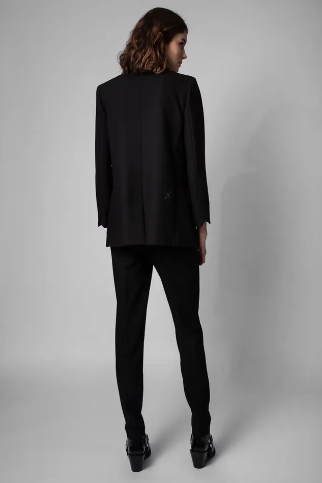 Zadig and Voltaire Jackets VIVA STAR JACKET BLACK 8211 Women Zadig and Voltaire Jackets VIVA STAR JACKET BLACK 8211 Women