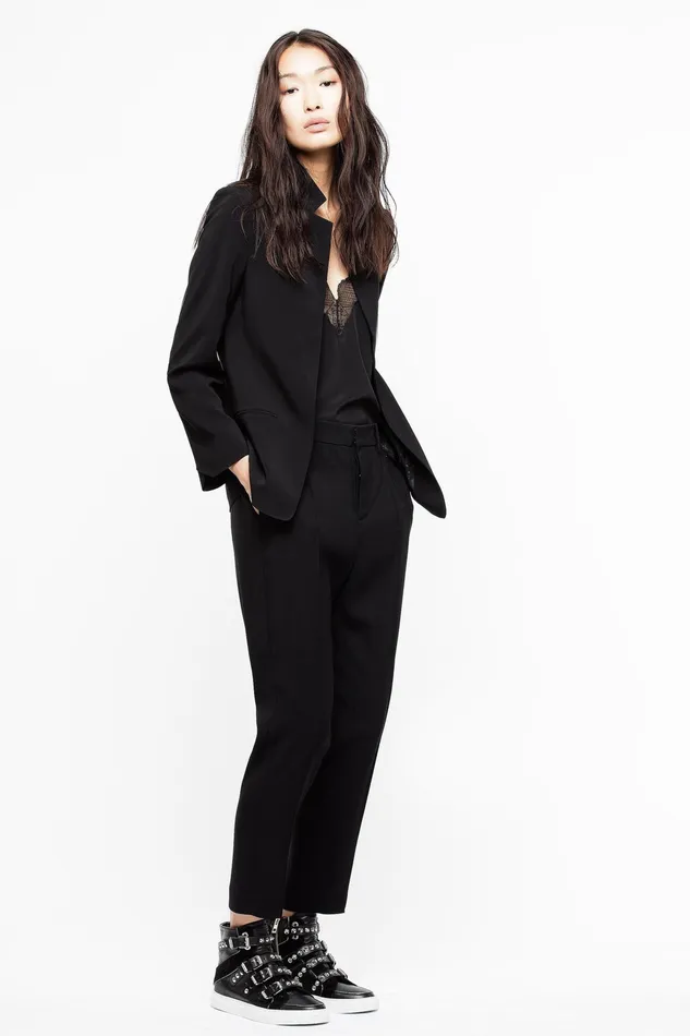 Zadig and Voltaire Jackets VOLLY CREPE JACKET PERMANENT 8211 Women Zadig and Voltaire Jackets VOLLY CREPE JACKET PERMANENT 8211 Women