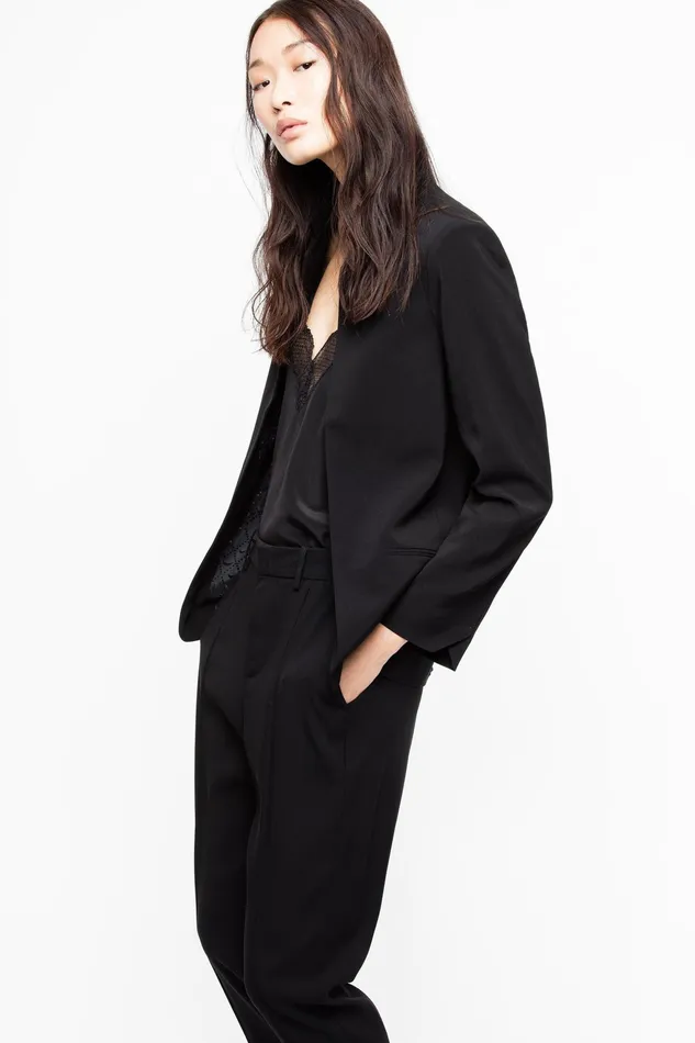 Zadig and Voltaire Jackets VOLLY CREPE JACKET PERMANENT 8211 Women Zadig and Voltaire Jackets VOLLY CREPE JACKET PERMANENT 8211 Women