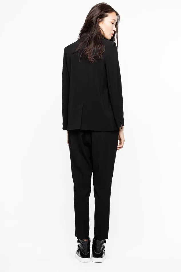 Zadig and Voltaire Jackets VOLLY CREPE JACKET PERMANENT 8211 Women Zadig and Voltaire Jackets VOLLY CREPE JACKET PERMANENT 8211 Women