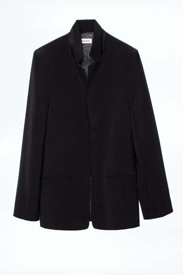 Zadig and Voltaire Jackets VOLLY CREPE JACKET PERMANENT 8211 Women Zadig and Voltaire Jackets VOLLY CREPE JACKET PERMANENT 8211 Women