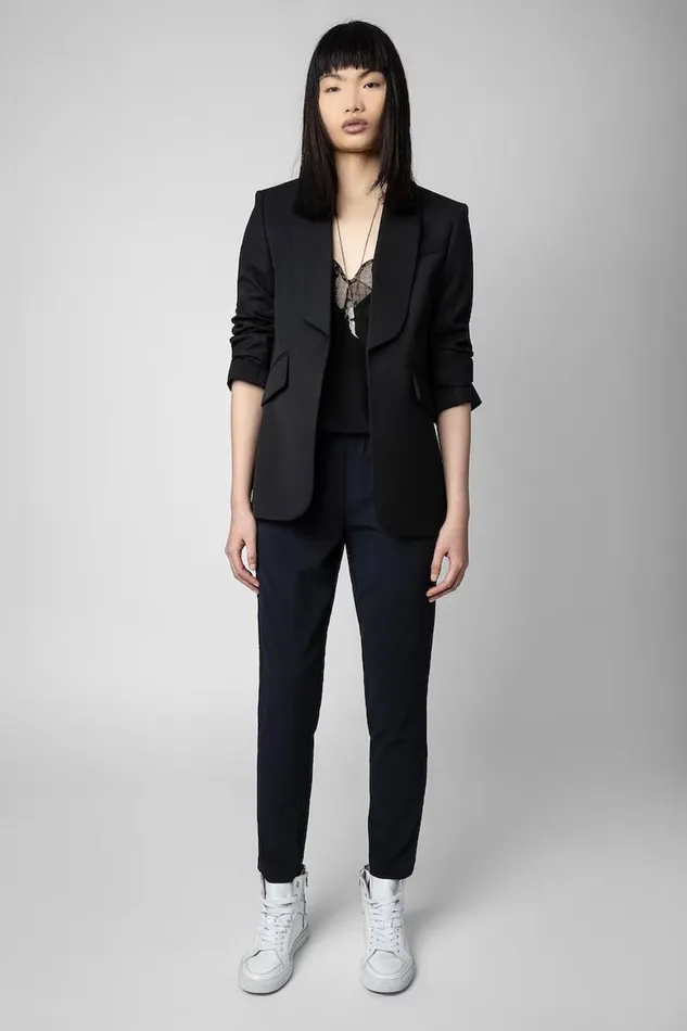 Zadig and Voltaire Pants PAULA BAND B DARK NAVY 8211 Women