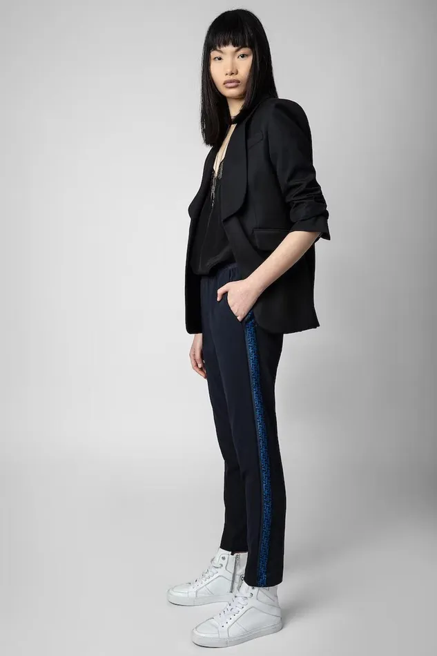 Zadig and Voltaire Pants PAULA BAND B DARK NAVY 8211 Women Zadig and Voltaire Pants PAULA BAND B DARK NAVY 8211 Women