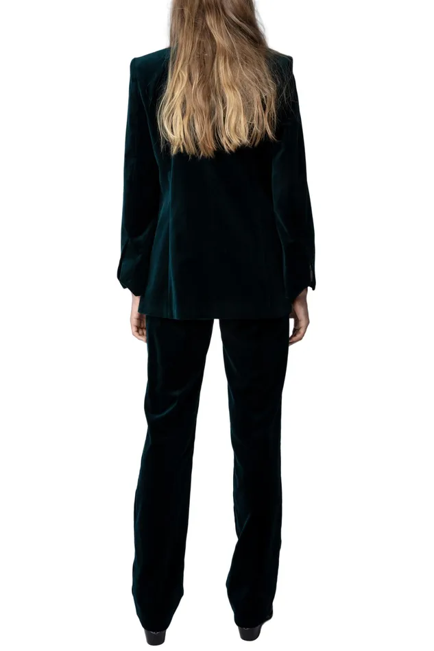 Zadig and Voltaire Pants PESTO VELVET PANT PEACOCK 8211 Women Zadig and Voltaire Pants PESTO VELVET PANT PEACOCK 8211 Women