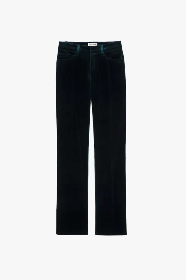 Zadig and Voltaire Pants PESTO VELVET PANT PEACOCK 8211 Women Zadig and Voltaire Pants PESTO VELVET PANT PEACOCK 8211 Women