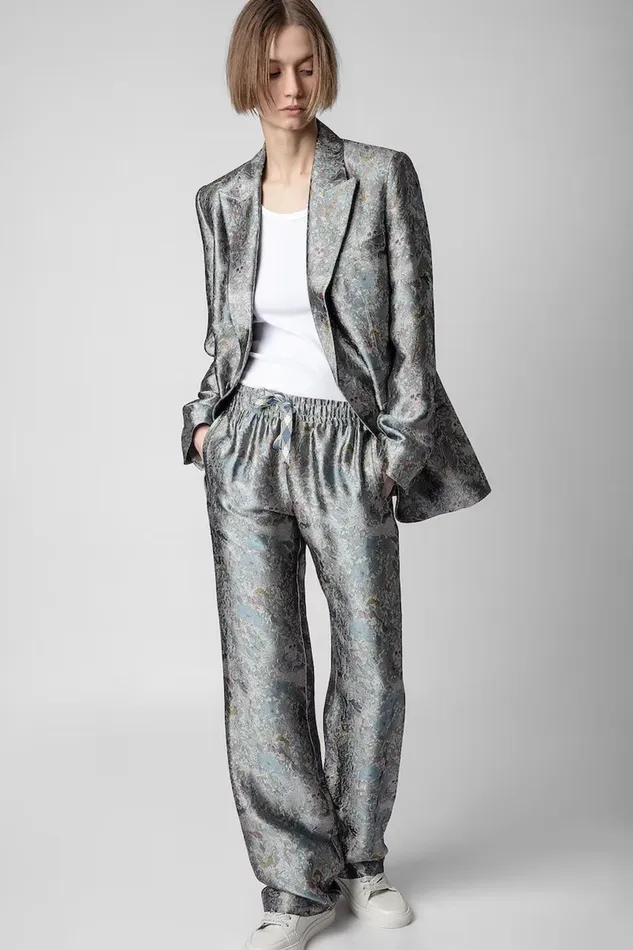 Zadig and Voltaire Pants POMY BRITISH FLOWER PANT KHAKI 8211 Women