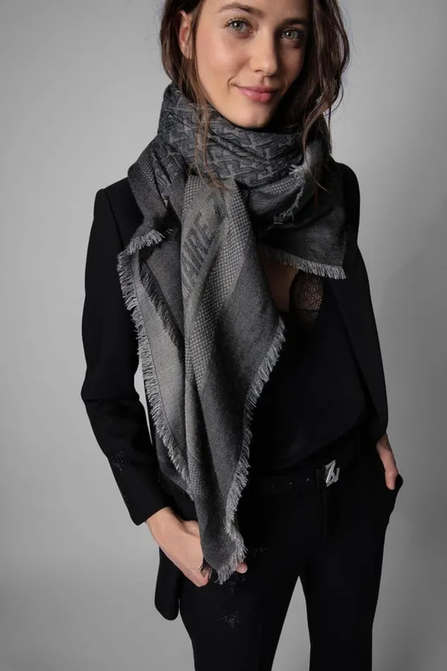 Zadig and Voltaire Scarves GLENN ZV LOGO SCARF 8211 WomenMen