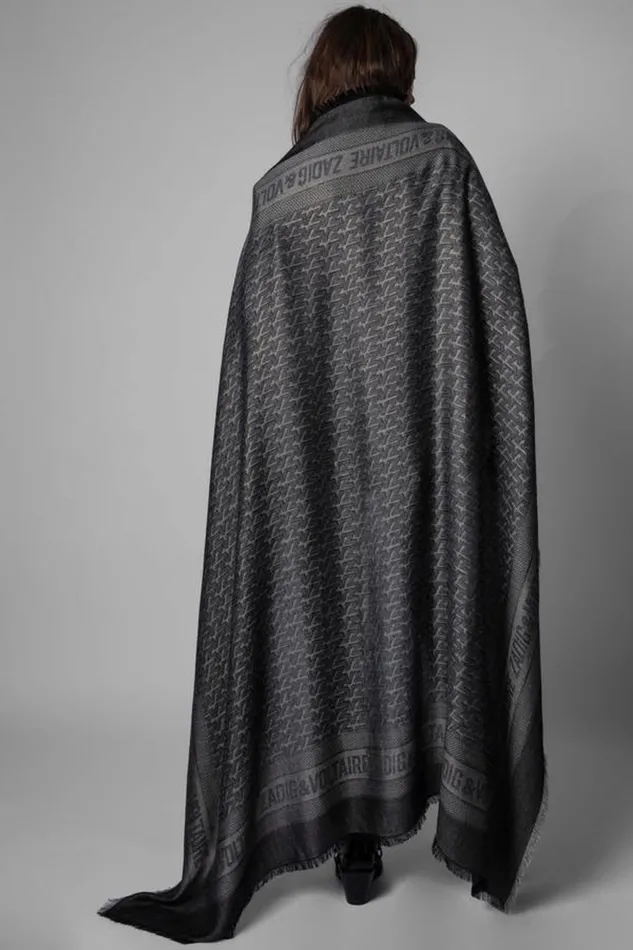 Zadig and Voltaire Scarves GLENN ZV LOGO SCARF 8211 WomenMen Zadig and Voltaire Scarves GLENN ZV LOGO SCARF 8211 WomenMen