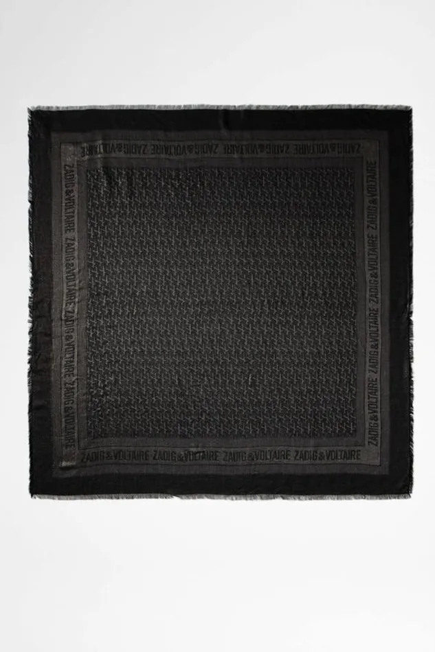 Zadig and Voltaire Scarves GLENN ZV LOGO SCARF 8211 WomenMen Zadig and Voltaire Scarves GLENN ZV LOGO SCARF 8211 WomenMen