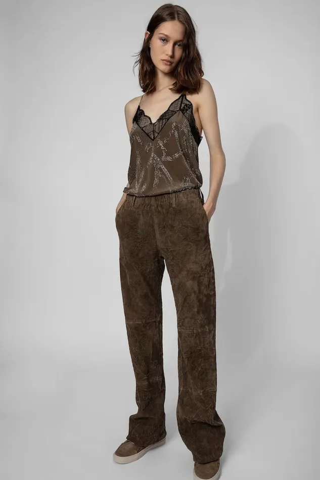 Zadig and Voltaire Shirts and Tops CHRISTY CHAINES CAMI BRONZE 8211 Women