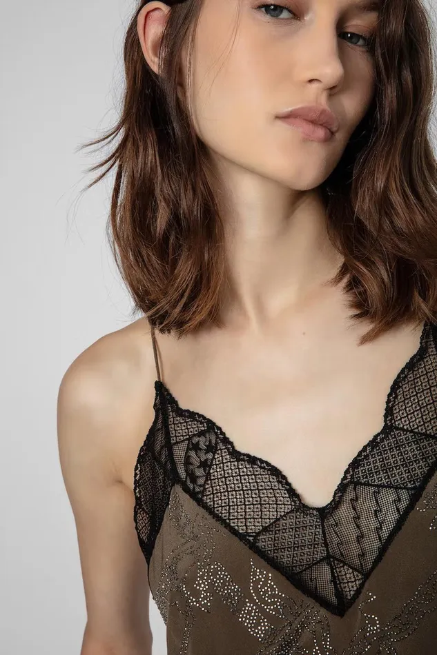 Zadig and Voltaire Shirts and Tops CHRISTY CHAINES CAMI BRONZE 8211 Women Zadig and Voltaire Shirts and Tops CHRISTY CHAINES CAMI BRONZE 8211 Women