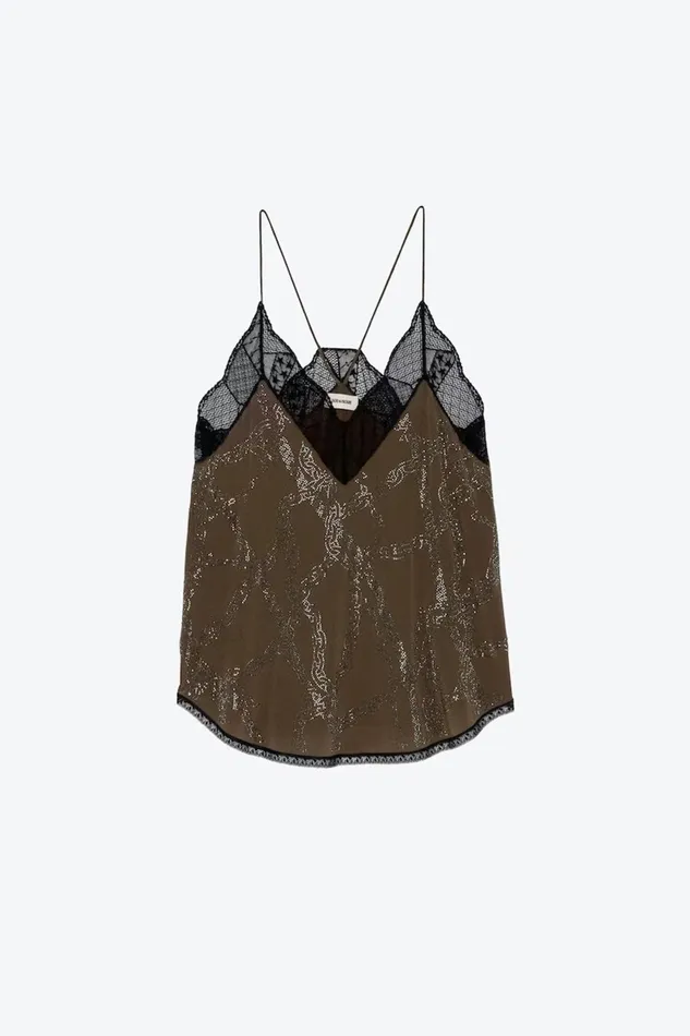 Zadig and Voltaire Shirts and Tops CHRISTY CHAINES CAMI BRONZE 8211 Women Zadig and Voltaire Shirts and Tops CHRISTY CHAINES CAMI BRONZE 8211 Women