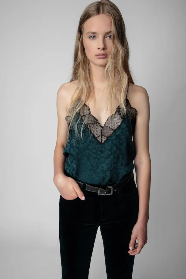 Zadig and Voltaire Shirts and Tops CHRISTY LEO CAMI P PEACOCK 8211 Women