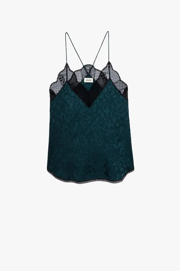 Zadig and Voltaire Shirts and Tops CHRISTY LEO CAMI P PEACOCK 8211 Women Zadig and Voltaire Shirts and Tops CHRISTY LEO CAMI P PEACOCK 8211 Women