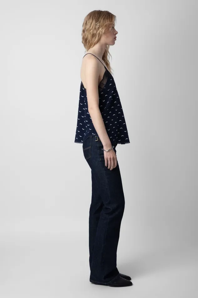 Zadig and Voltaire Shirts and Tops CHRISTY POLKA WINGS MARINE 8211 Women