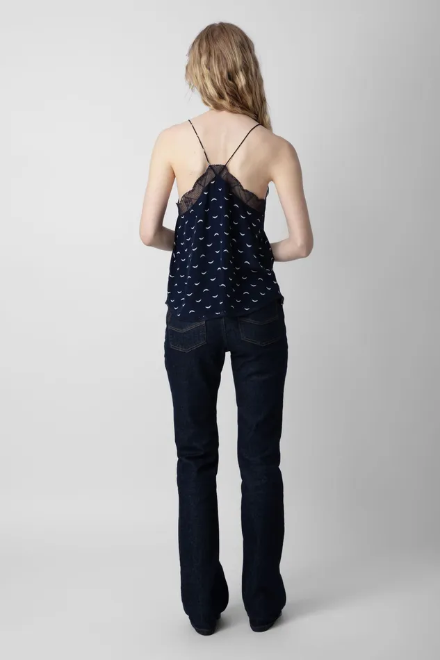Zadig and Voltaire Shirts and Tops CHRISTY POLKA WINGS MARINE 8211 Women