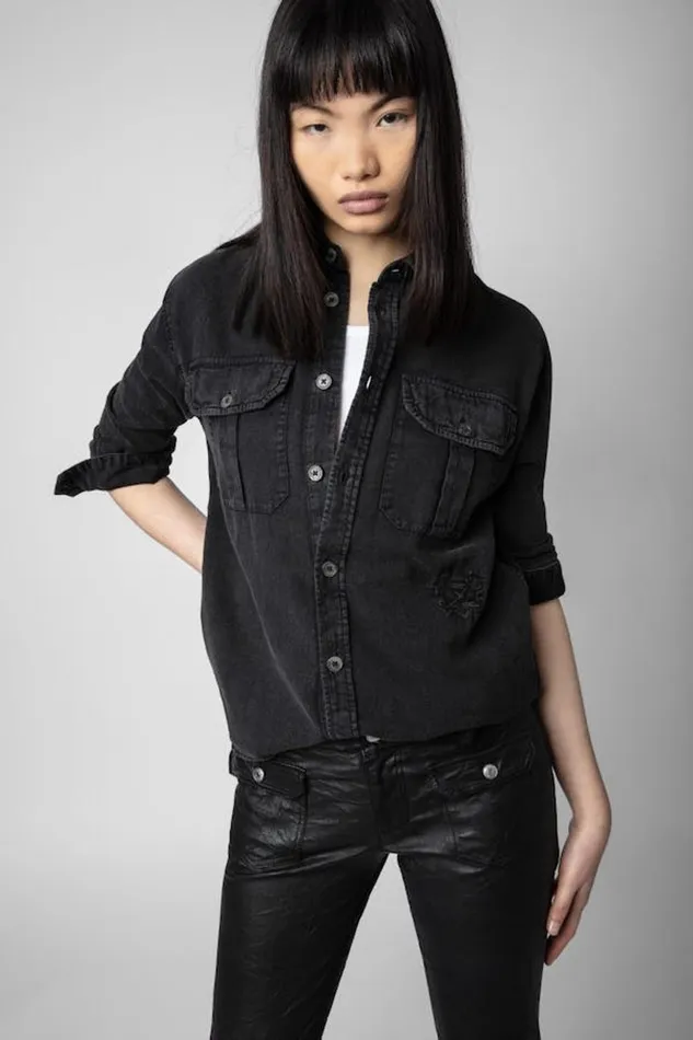 Zadig and Voltaire Shirts and Tops TEROS SHIRT WASHED BLACK 8211 Women