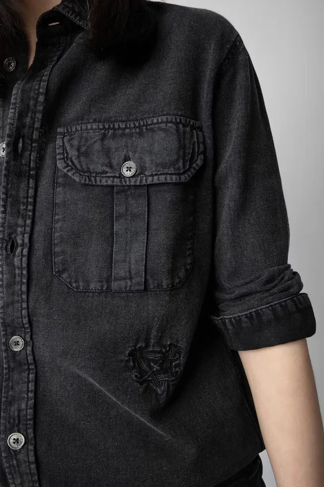 Zadig and Voltaire Shirts and Tops TEROS SHIRT WASHED BLACK 8211 Women Zadig and Voltaire Shirts and Tops TEROS SHIRT WASHED BLACK 8211 Women
