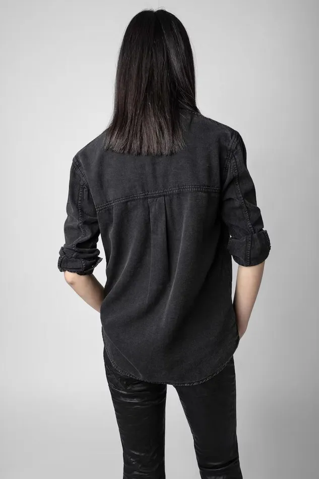 Zadig and Voltaire Shirts and Tops TEROS SHIRT WASHED BLACK 8211 Women Zadig and Voltaire Shirts and Tops TEROS SHIRT WASHED BLACK 8211 Women