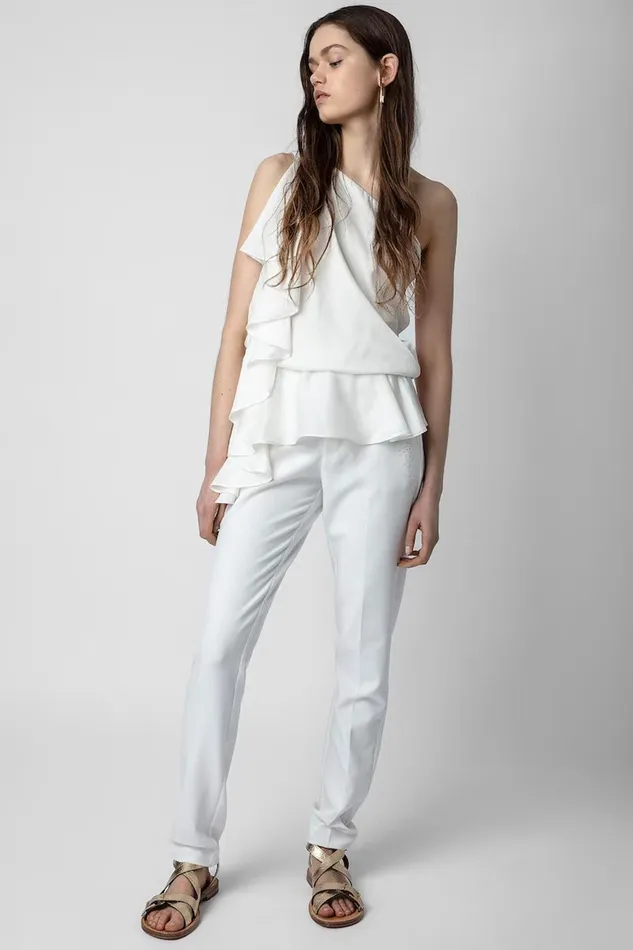 Zadig and Voltaire Shirts and Tops TIC SATIN TOP WHITE 8211 Women Zadig and Voltaire Shirts and Tops TIC SATIN TOP WHITE 8211 Women