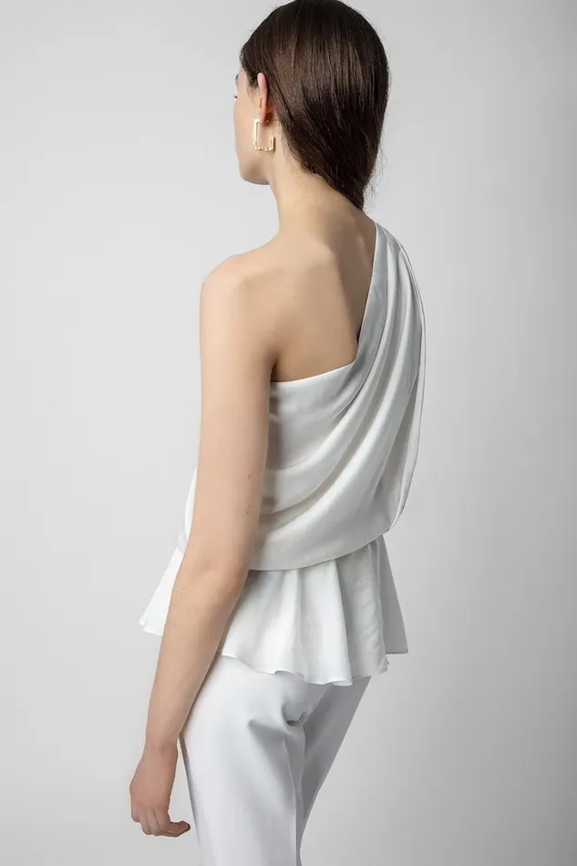 Zadig and Voltaire Shirts and Tops TIC SATIN TOP WHITE 8211 Women Zadig and Voltaire Shirts and Tops TIC SATIN TOP WHITE 8211 Women