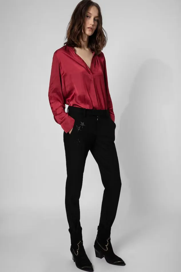 Zadig and Voltaire Shirts and Tops TINK SATIN W WINE 8211 Women
