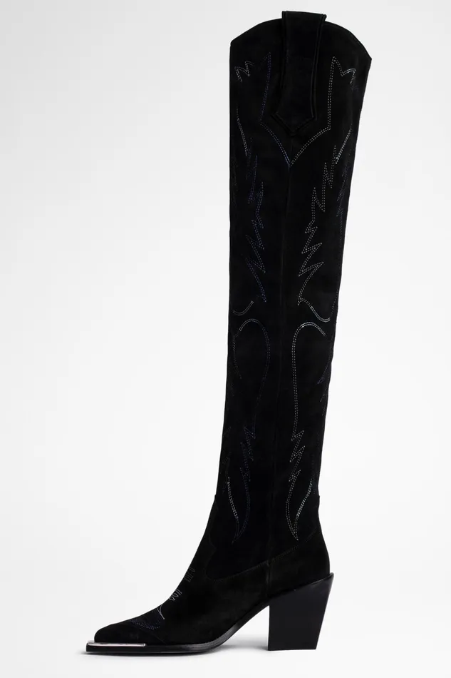 Zadig and Voltaire ShoesBoots CARA KNEE HIGH BOOTS BLACK 8211 WomenMen