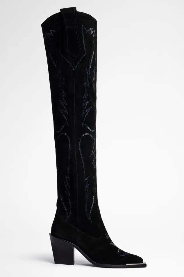 Zadig and Voltaire ShoesBoots CARA KNEE HIGH BOOTS BLACK 8211 WomenMen Zadig and Voltaire ShoesBoots CARA KNEE HIGH BOOTS BLACK 8211 WomenMen