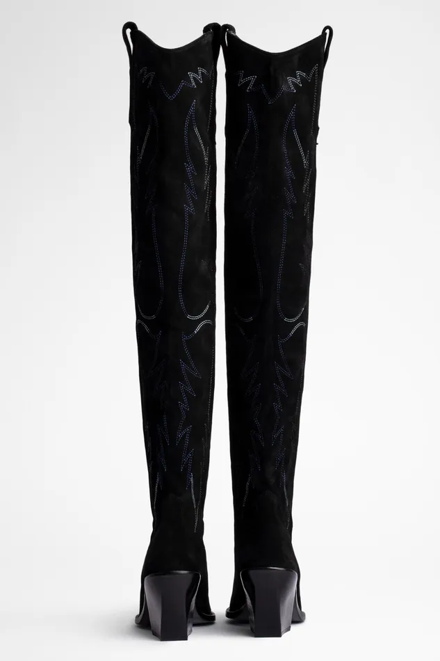 Zadig and Voltaire ShoesBoots CARA KNEE HIGH BOOTS BLACK 8211 WomenMen Zadig and Voltaire ShoesBoots CARA KNEE HIGH BOOTS BLACK 8211 WomenMen