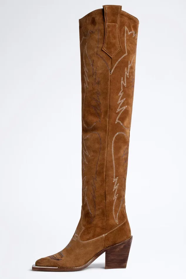 Zadig and Voltaire ShoesBoots CARA KNEE HIGH BOOTS C COGNAC 8211 WomenMen