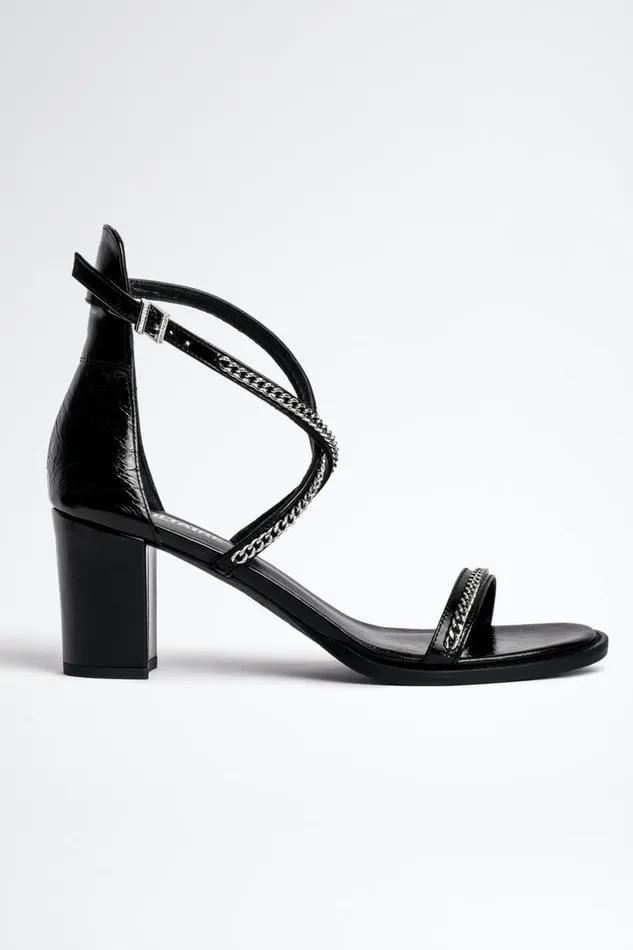 Zadig and Voltaire ShoesBoots MAY PATENT CHAIN HEELS BLACK 8211 WomenMen