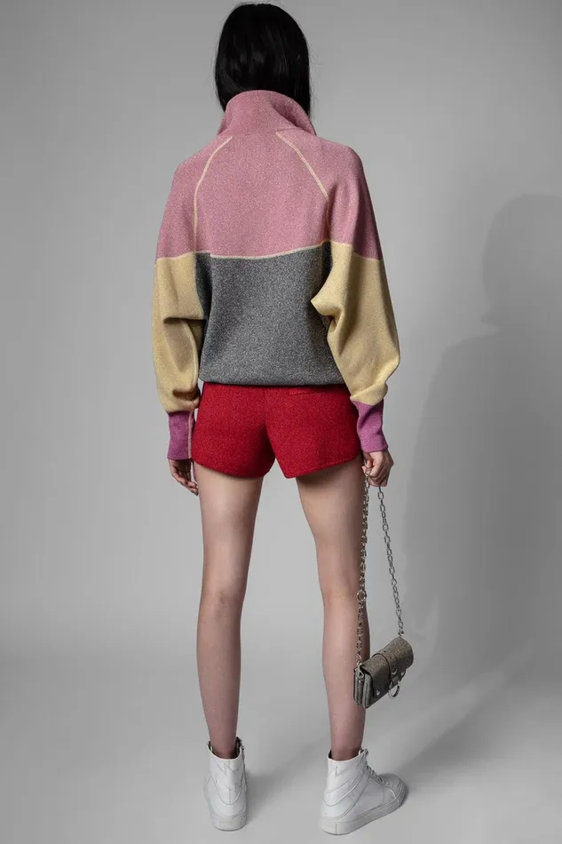 Zadig and Voltaire Skirts and Shorts SMILE LUREX SHORTS RED MIX 8211 Women Zadig and Voltaire Skirts and Shorts SMILE LUREX SHORTS RED MIX 8211 Women