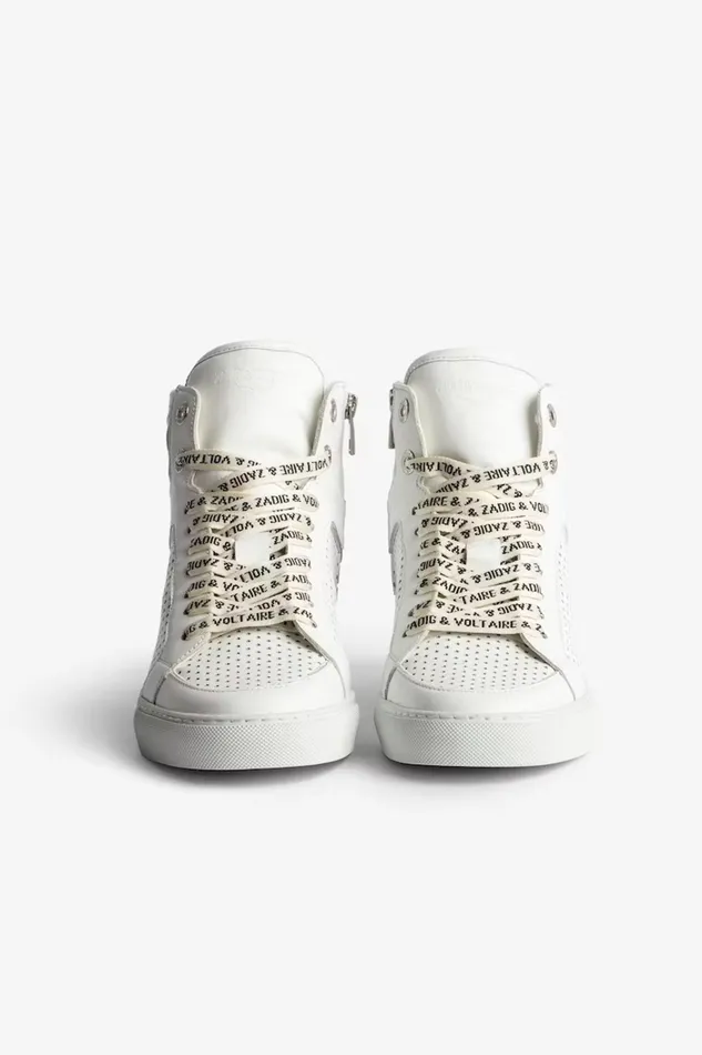 Zadig and Voltaire Sneakers HIGH FLASH PERF WHITE 8211 WomenMen Zadig and Voltaire Sneakers HIGH FLASH PERF WHITE 8211 WomenMen