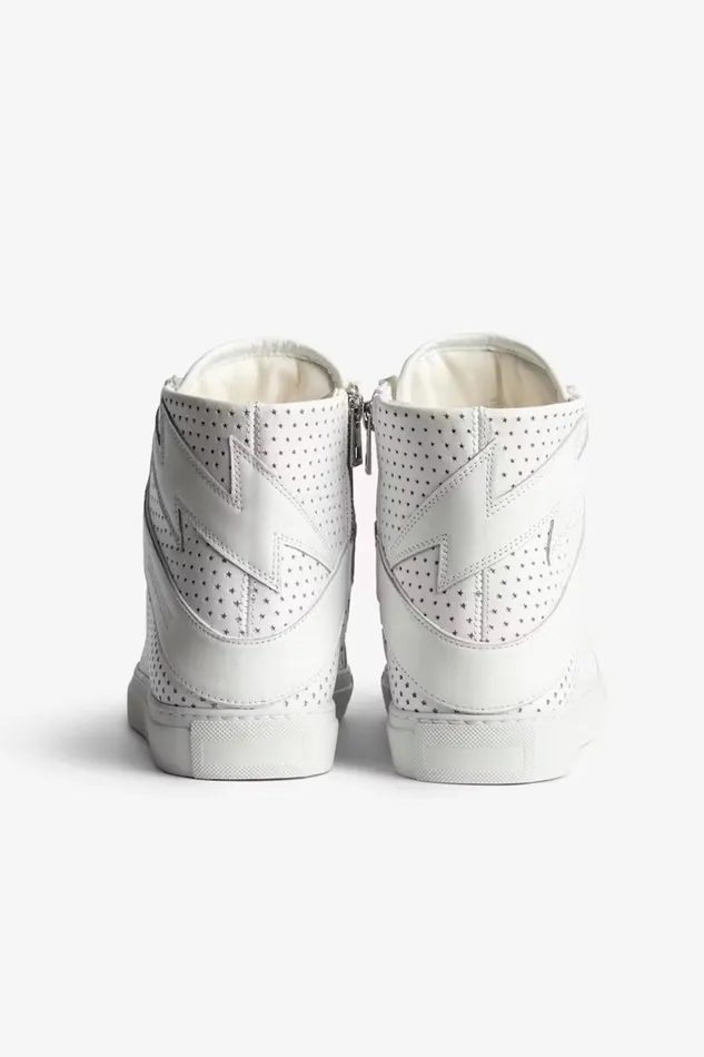 Zadig and Voltaire Sneakers HIGH FLASH PERF WHITE 8211 WomenMen Zadig and Voltaire Sneakers HIGH FLASH PERF WHITE 8211 WomenMen