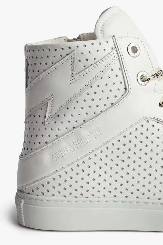 Zadig and Voltaire Sneakers HIGH FLASH PERF WHITE 8211 WomenMen Zadig and Voltaire Sneakers HIGH FLASH PERF WHITE 8211 WomenMen