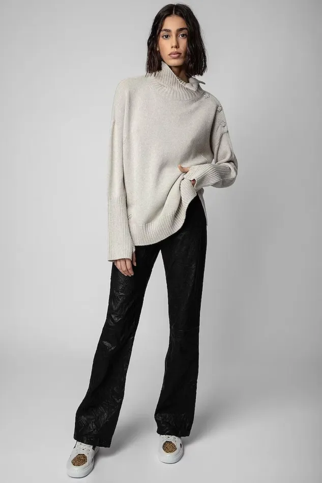 Zadig and Voltaire Sweaters and Knitwear ALMA BIJOUX STONE 8211 Women Zadig and Voltaire Sweaters and Knitwear ALMA BIJOUX STONE 8211 Women