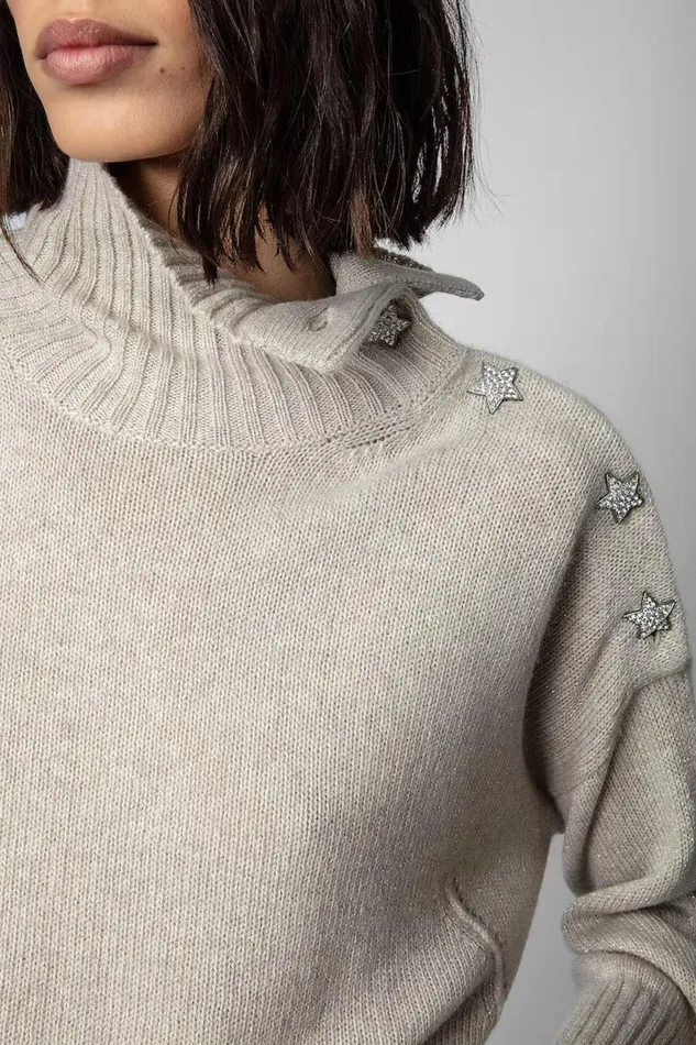 Zadig and Voltaire Sweaters and Knitwear ALMA BIJOUX STONE 8211 Women Zadig and Voltaire Sweaters and Knitwear ALMA BIJOUX STONE 8211 Women