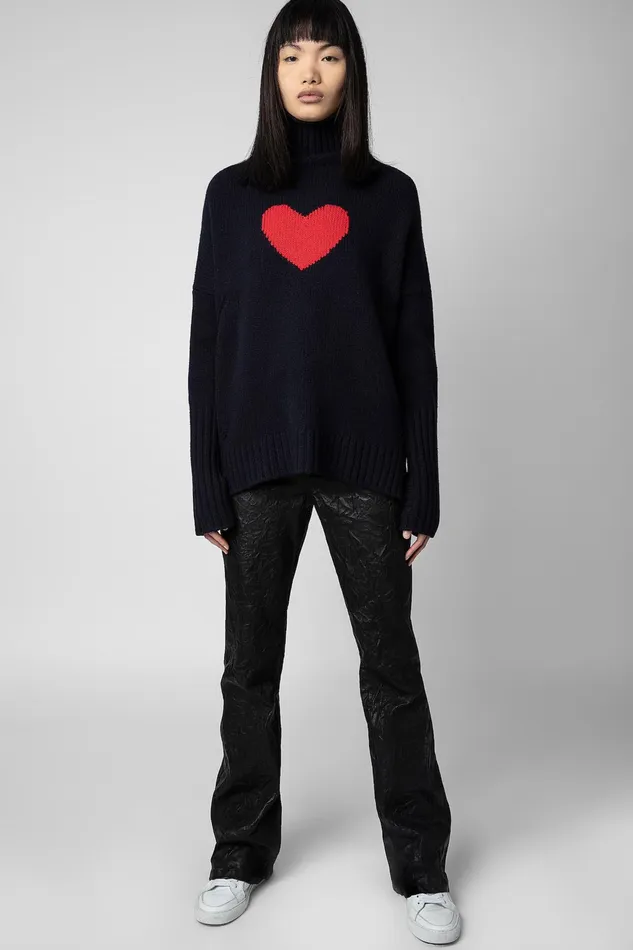 Zadig and Voltaire Sweaters and Knitwear ALMA HEART NAVY 8211 Women
