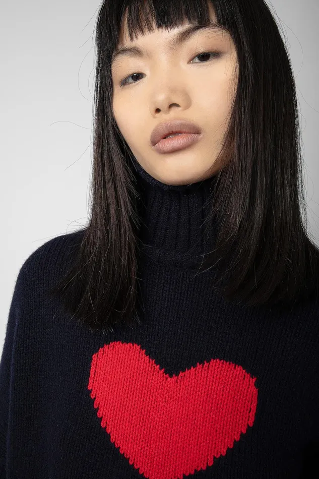 Zadig and Voltaire Sweaters and Knitwear ALMA HEART NAVY 8211 Women Zadig and Voltaire Sweaters and Knitwear ALMA HEART NAVY 8211 Women