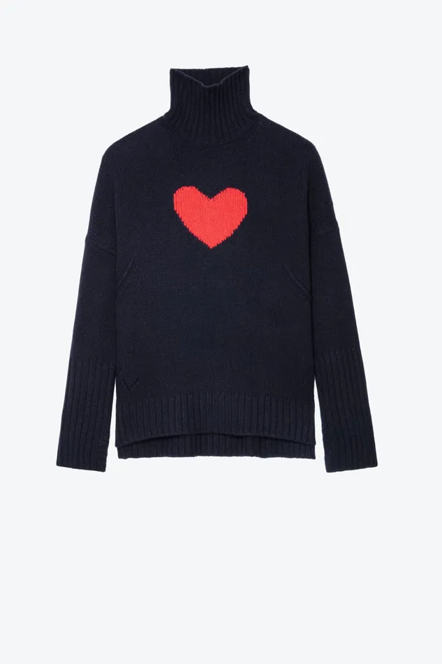Zadig and Voltaire Sweaters and Knitwear ALMA HEART NAVY 8211 Women Zadig and Voltaire Sweaters and Knitwear ALMA HEART NAVY 8211 Women